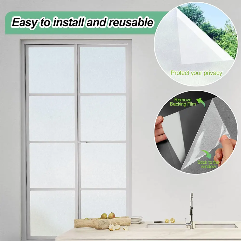 High quality strong glue white matte window film decoration white frosted film privacy protect opaque glass window building film