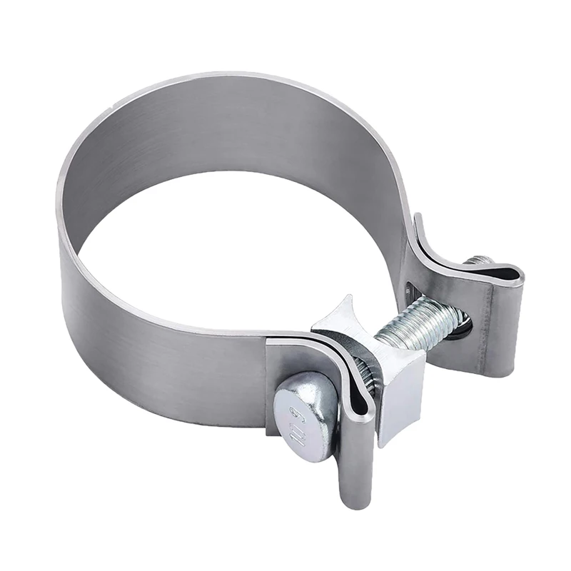 Factory export SS409 Stainless Steel exhaust pipe clamp 76mm  single bole clamp