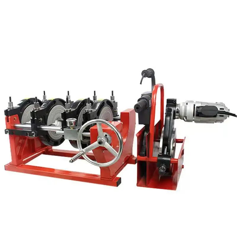 63-160mm Guarantee quality hdpe 200mm manual hand shake hydraulic plastic pipe welding machine price