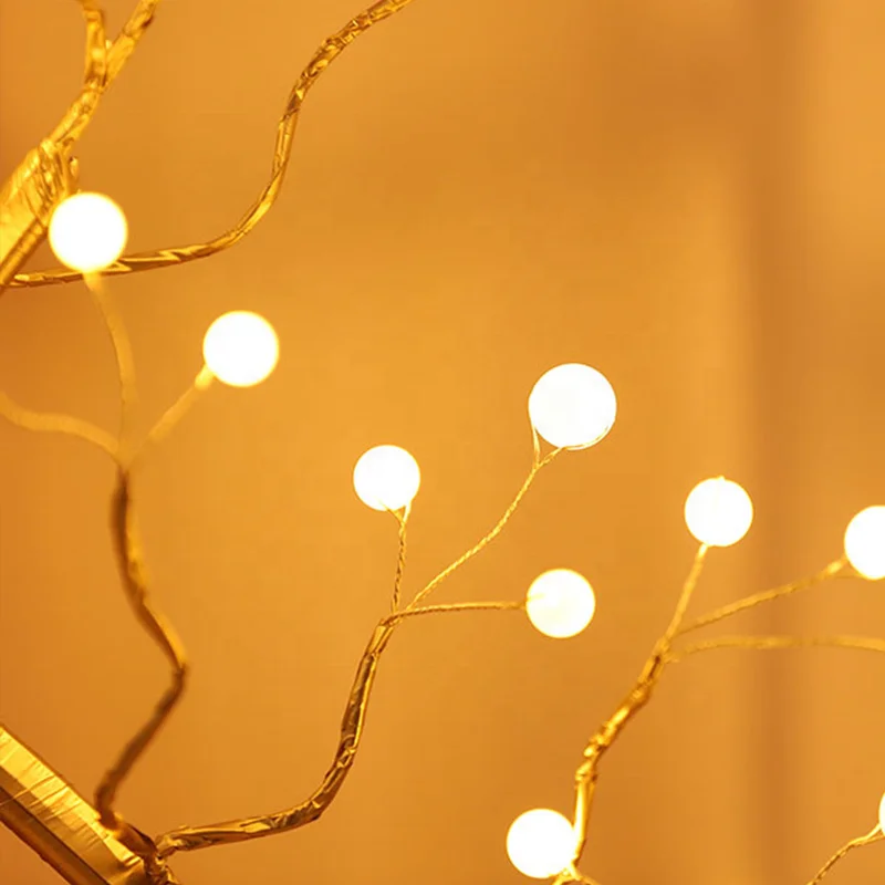 Декоративная мини-светодиодная Рождественская елка с медным проводом