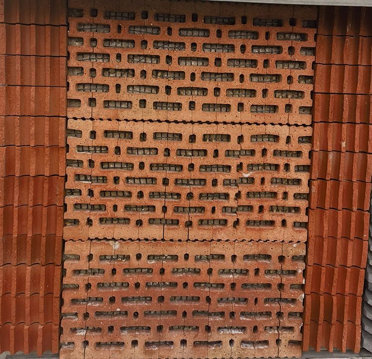 Cultural Antique Retro Blue and Red TV Background Wall Tile Solid Clay Brick for Villa External Wall Brick Art Culture Stone