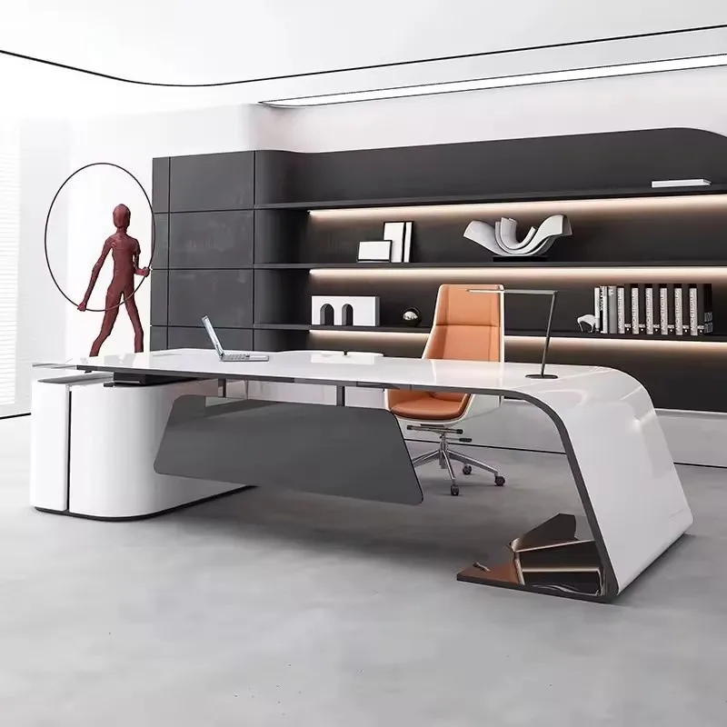Modern Luxury Executive Office Desk for Boss or CEO Wood Executive Manager Desk Table for Office or Home Use