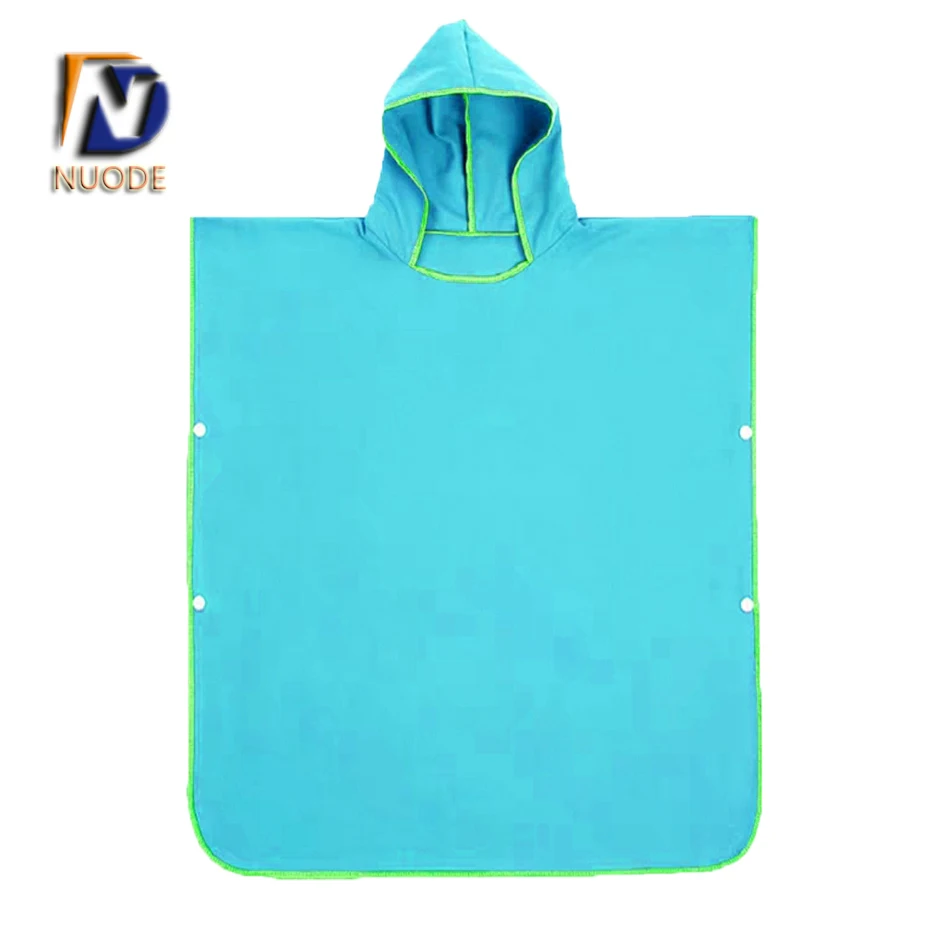 Полотенце из микрофибры с капюшоном на заказ, пляжный халат, пончо размера для взрослых, полотенце-пончо с логотипом на заказ
