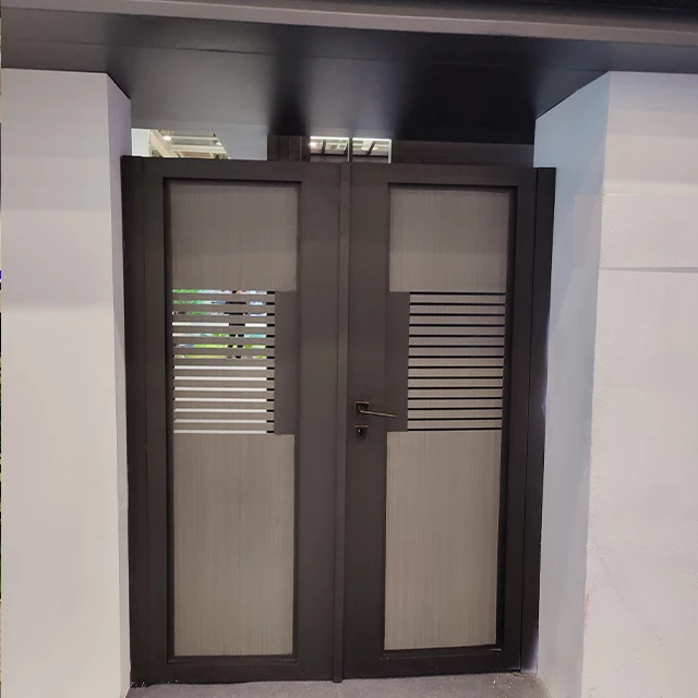 kunkun Gates Automatic Main Gate Design Powder Coated Double Swing Aluminum Gates for Houses Modern Gate Design