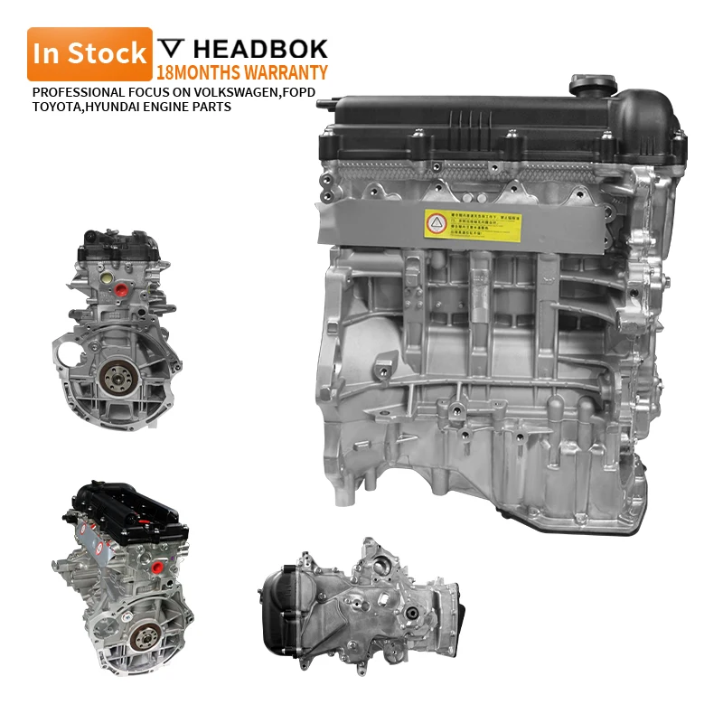 HEADBOK High Quality Bare Engine G4FA G4FC Engine Assembly Motor Long Block 1.6L for Hyundai Kia