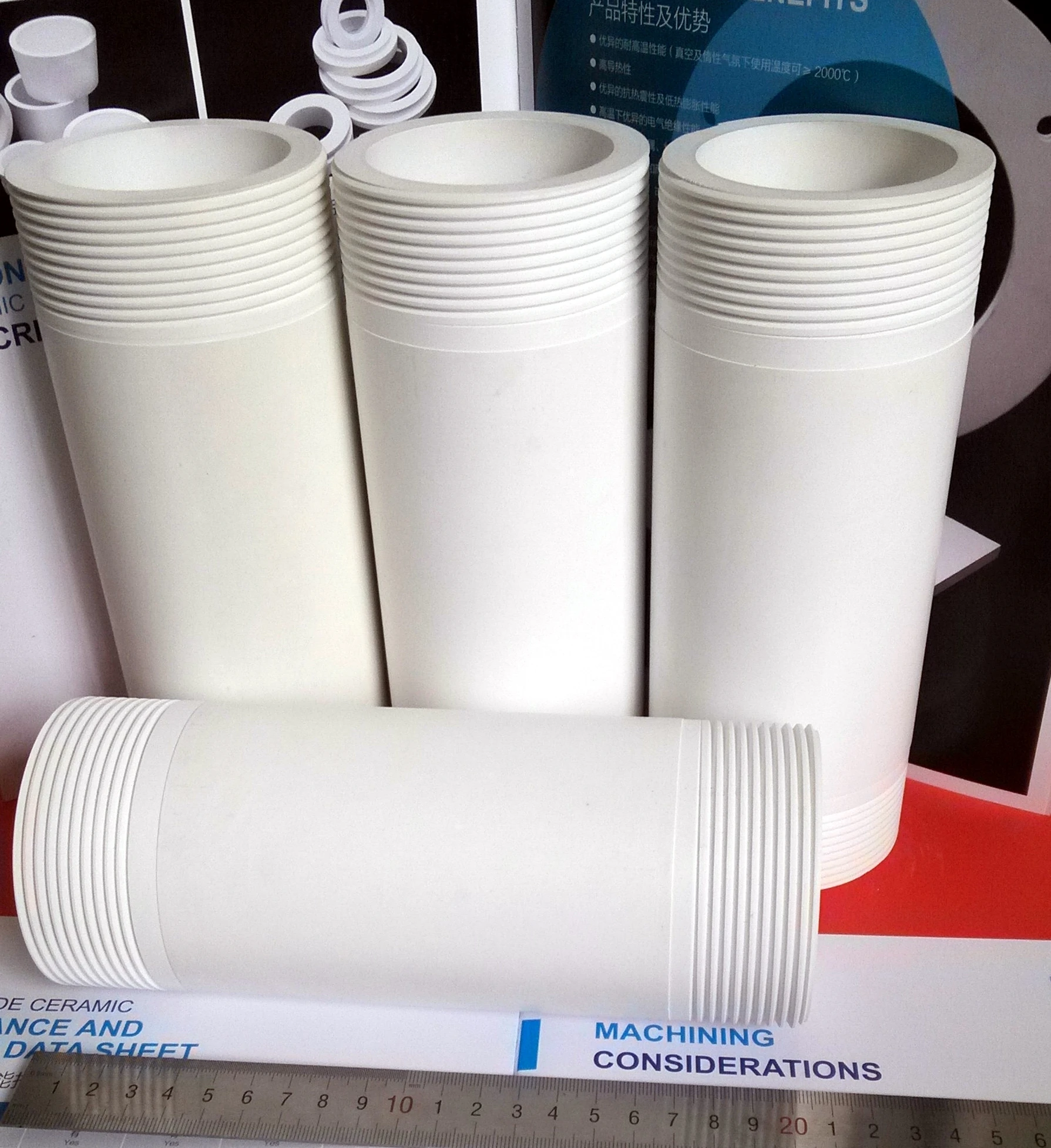 factory supply 99% high-purity BN boron nitride ceramic tube pipe parts for high-temperature furnaces hot press