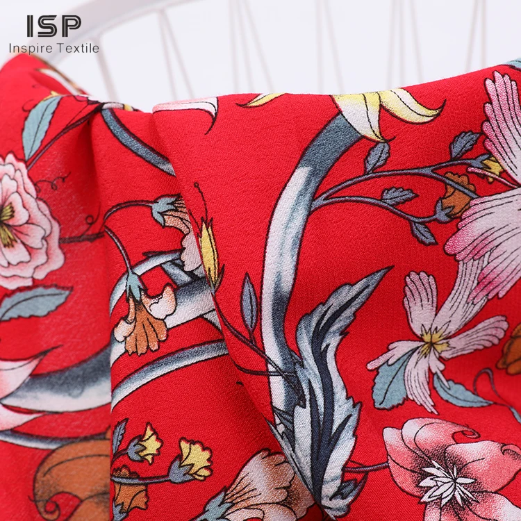 China manufacturer rayon printed fujet fabrics viscose fabric for dresses