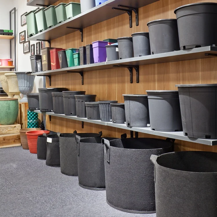 
Wholsale PP HDPE Black Plastic Flower Pot Garden Plant Planter Gallon Inch Container 1 3 5 7 Galon Nursery Pots For Sale 
