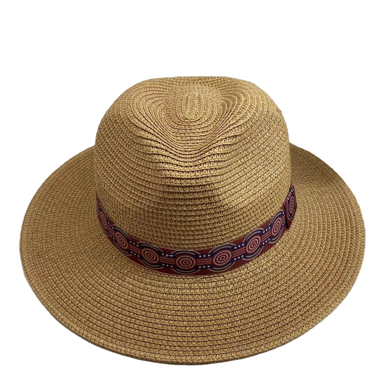 Летняя рекламная соломенная шляпа с логотипом в стиле бохо, богемная декоративная бумажная соломенная шляпа