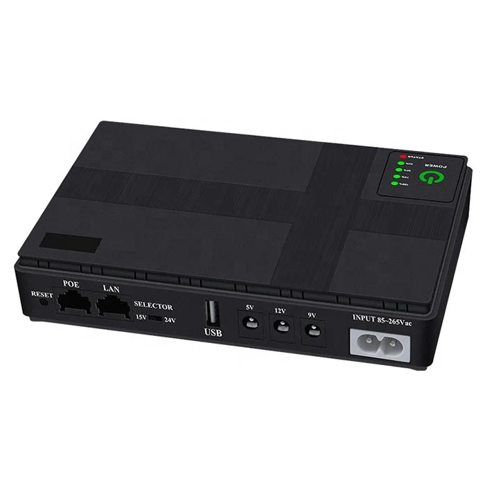 Источник питания Mini ups 18W Ups 12V Dc1018P-10400Mah Тип C 24V 3A Usb выход