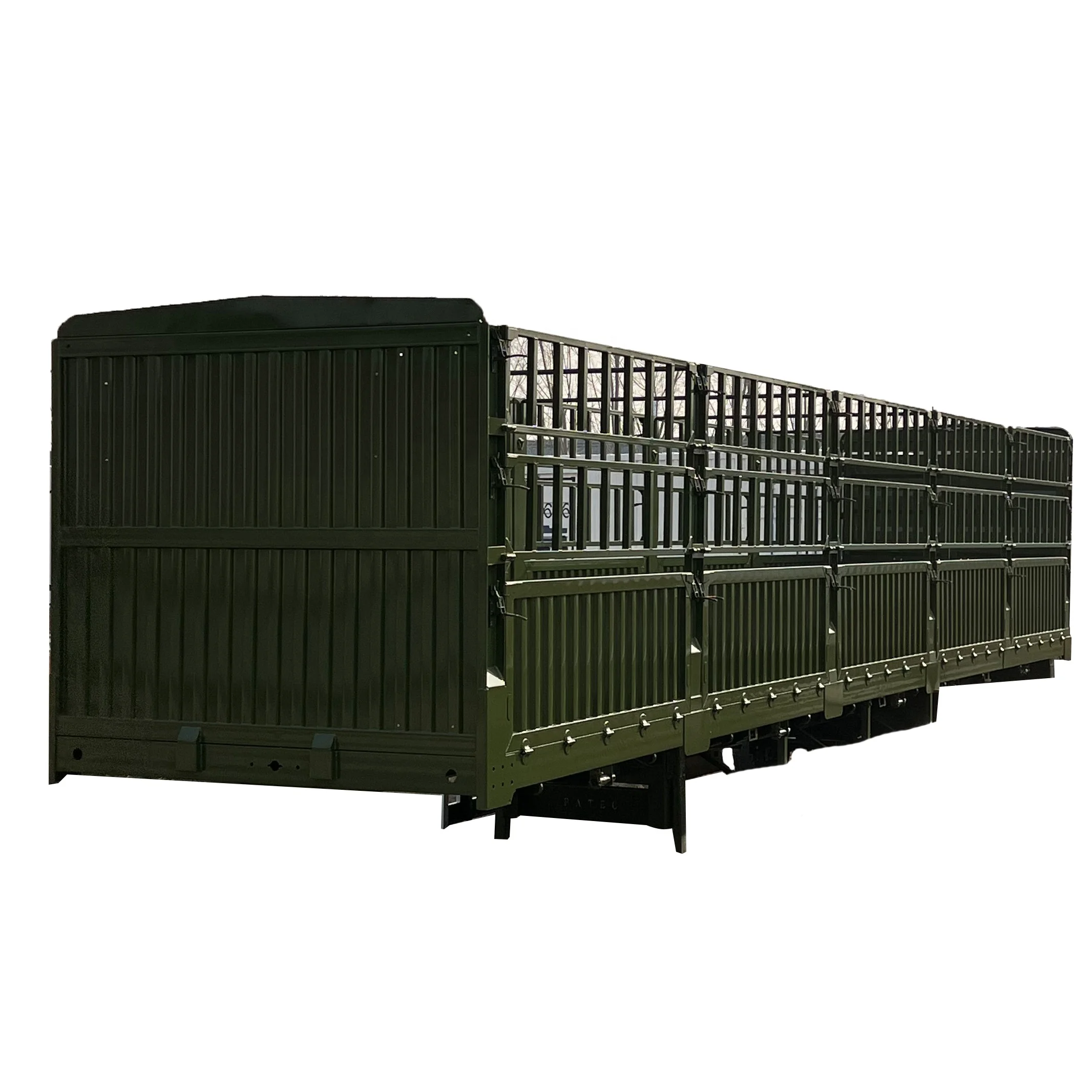 New 3 axles transport cargo goods curtain fence drop side board sidewall semi truck cargo trailer