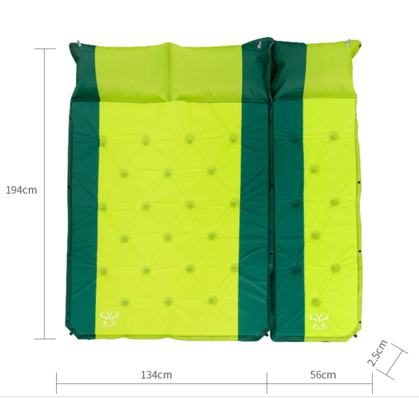 Outdoor Hiking Inflatable Ultra-light Portable Folding Sleeping Pad Soft Double Camping Pad Air Mattress
