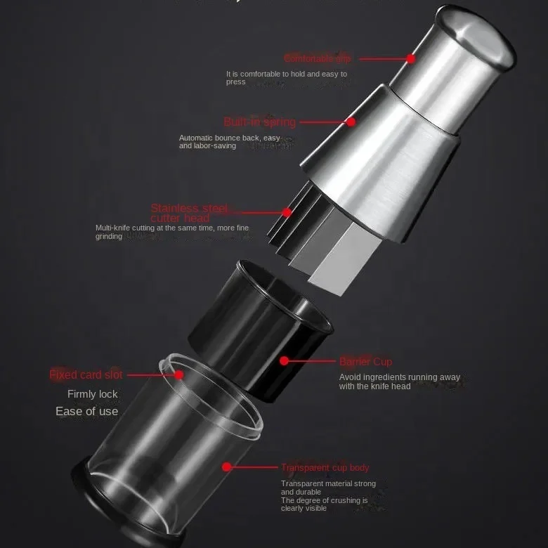 New Manual Knife Stainless Steel Garlic Press Hand-Pressed Garlic Cutter Home