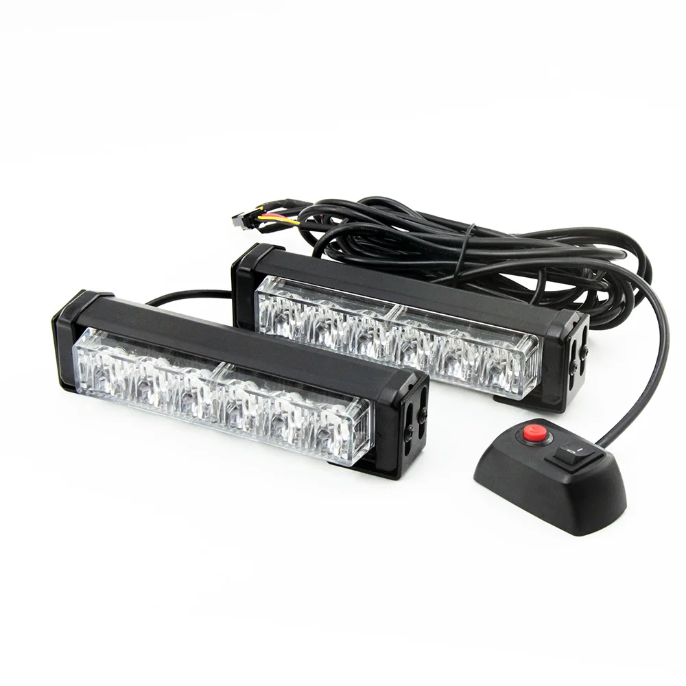 2021 manufacture new style  Vehicle double color  Strobe Lights Car Flash  Warning Lights for Front Grille light