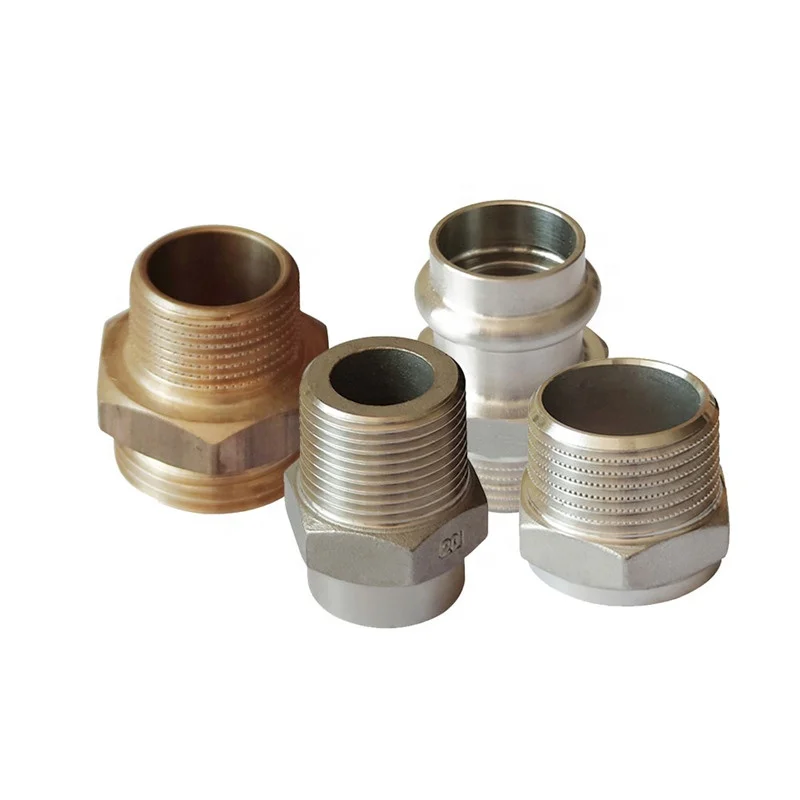 Chrome Plated Brass Compression Accessories For Pex Pipes Joints Plumbing Press Fittings