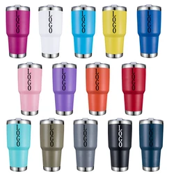 Custom YETY Tumbler 30oz Mugs Outdoor Vacuum Insulated Water Cups Travel Mug MagSlider Lids Water Bottle