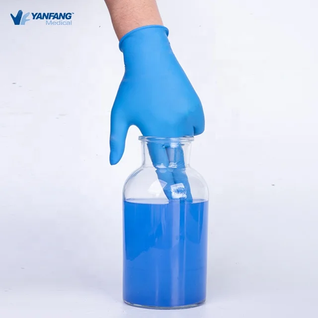 Nitrile Medical Disposable Powder Free Gloves Blue Disposable Blue Composite Nitrile Gloves