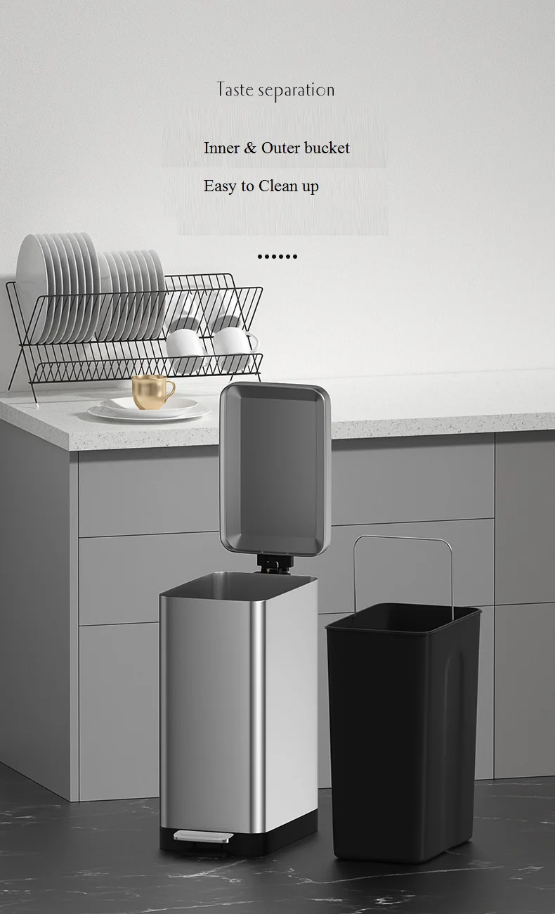 standing trash bin/ dustbin bags with low price cheap garbage bins/trash made in China metal press type garbage can