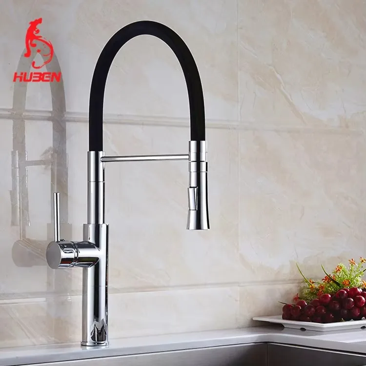 High quality modern brass drop down kitchen faucet, hot and cold mixed kitchen sink faucet
