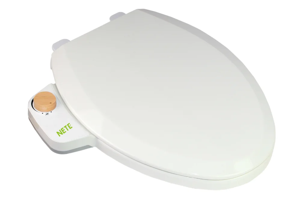 Non-electric Bamboo knob Toilet Seat Bidet seat elongated