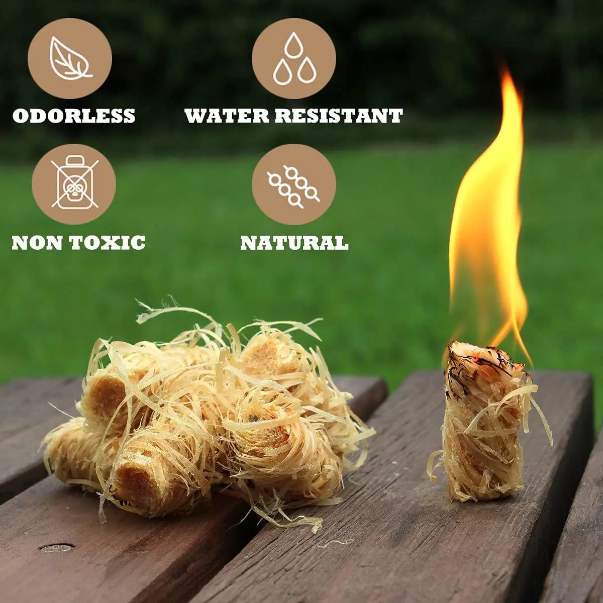 Camping BBQ Fire Starter Grill Fireplace Wood & Pellet Stove Tumbleweed Firestarters Wood Natural Charcoal Fire Starter