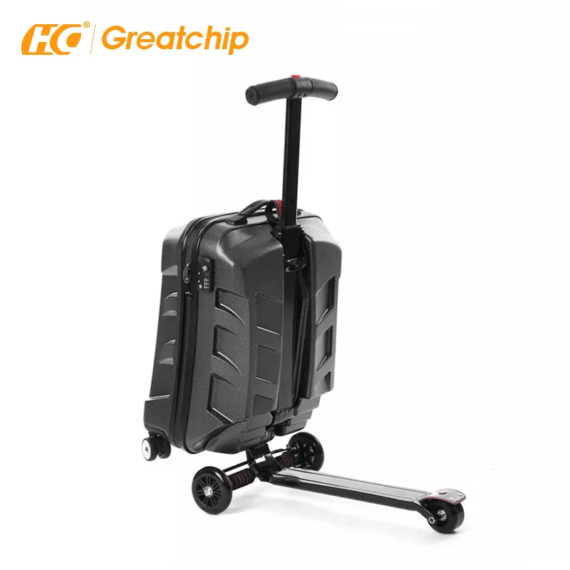scooter suitcase travel luggage on wheels ride carry on trolley luggage bag gift Skateboard Case