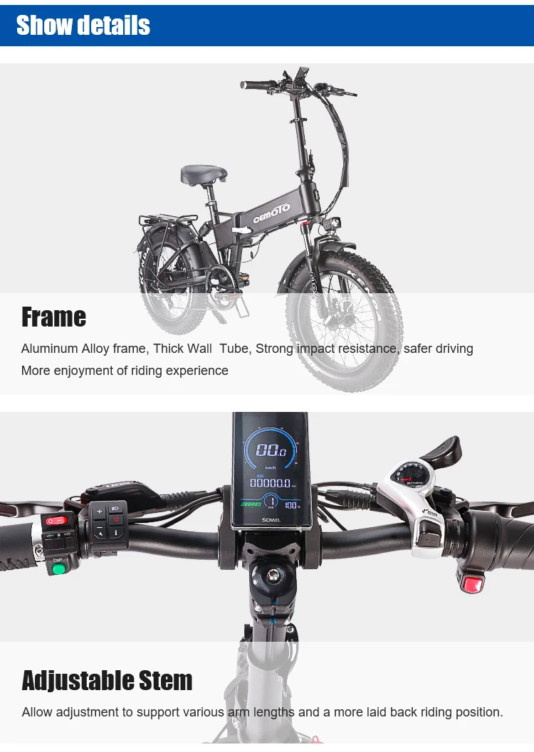 EU Warehouse 48V 13Ah 20 Inch Fat Tire Powerful Foldable Ebike New 250W Bafang Adults Portable Folding Electric Bike