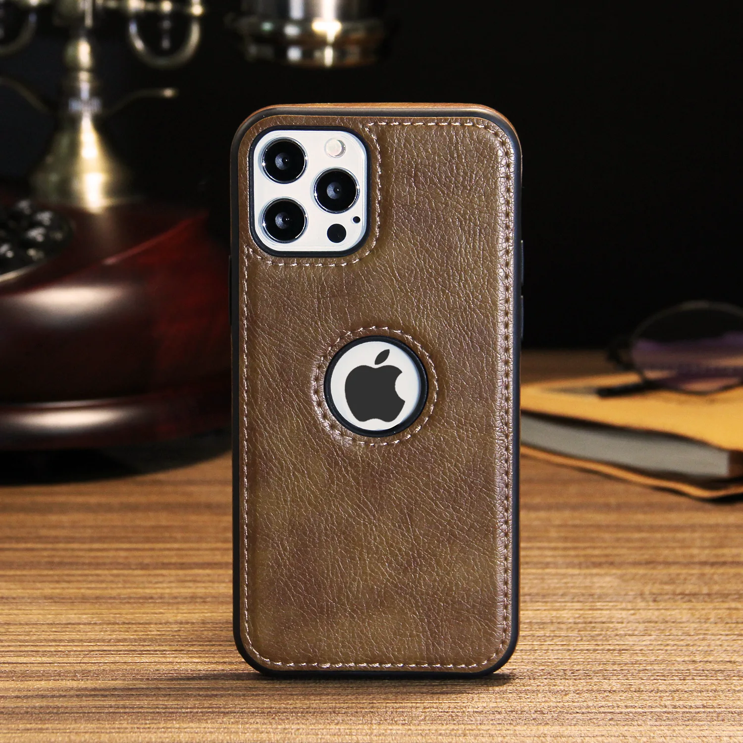 USENGKA Luxury Business Style Slim Pu Leather Stitching Phone Case For iPhone  14 13 12 Pro XS Max XR X 8 7 Plus Back Cover