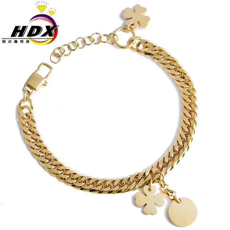 2023 New Style Design Jewelry Japan and Korea Bracelet Flower Mirror 18k Gold Plated Stainless Steel Cuff Bracelets for Women