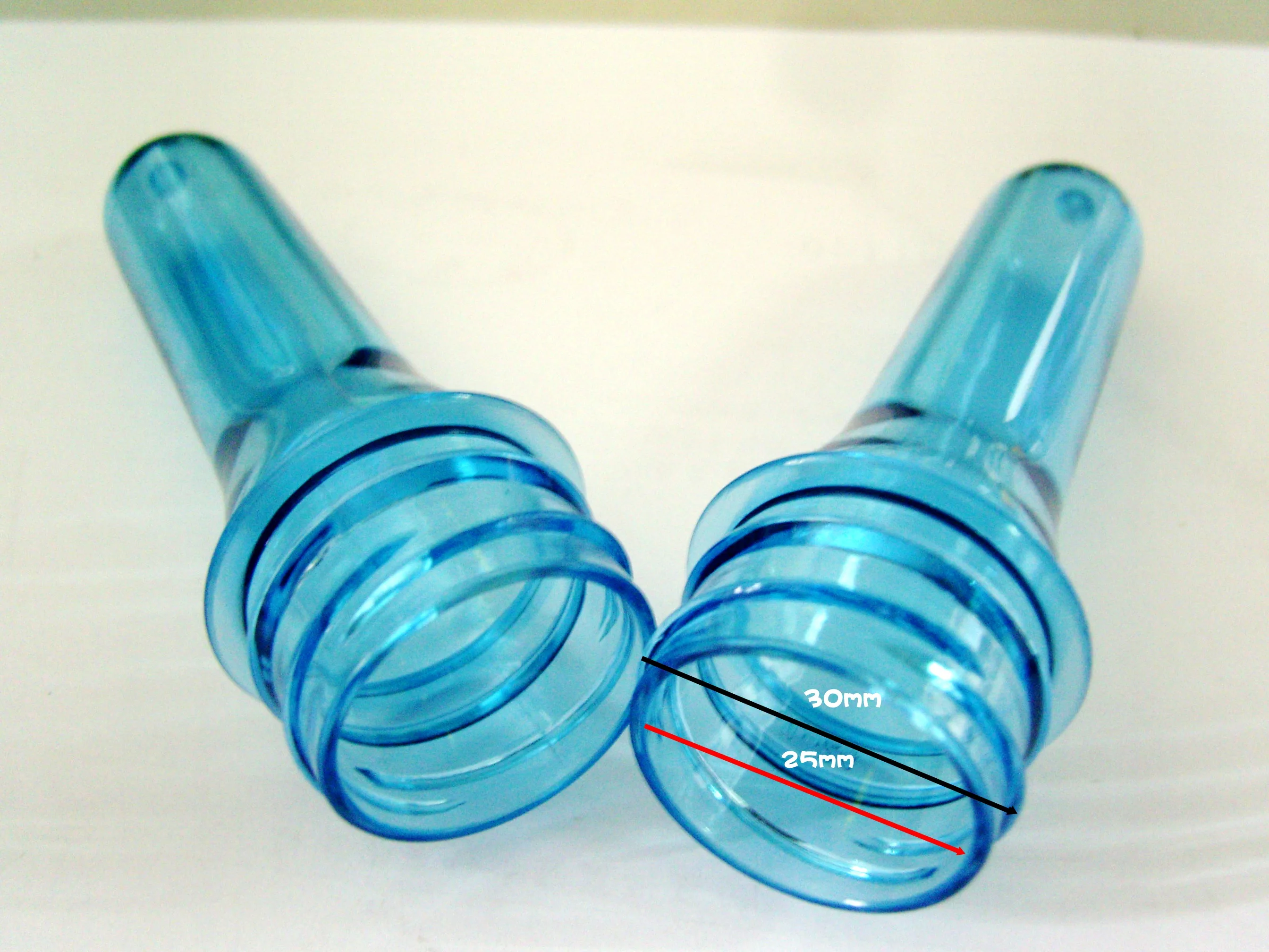 100% new raw material 30/25mm 25g pet preform for mineral water