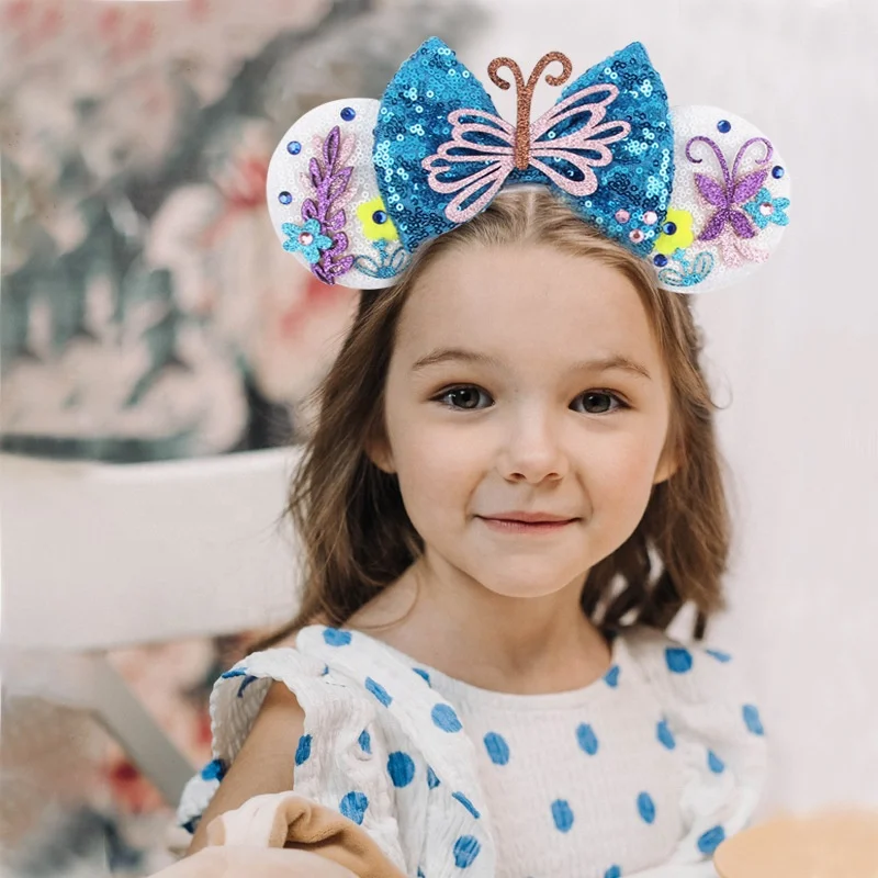 Ziming New Hot Kids Encanto Magic Mouse Ears And Bow Headbands Butterfly And Stars Cosplay Headband