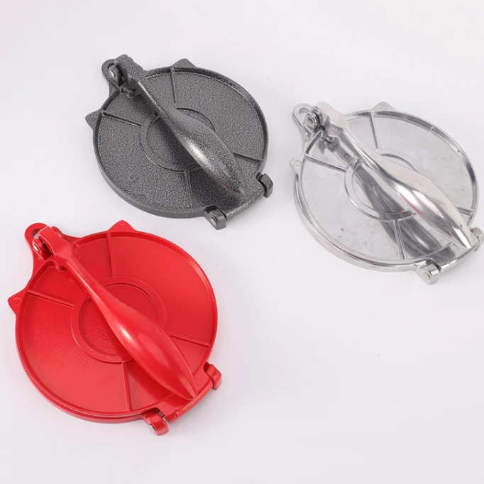 Manual flour tortilla corn tortilla press
