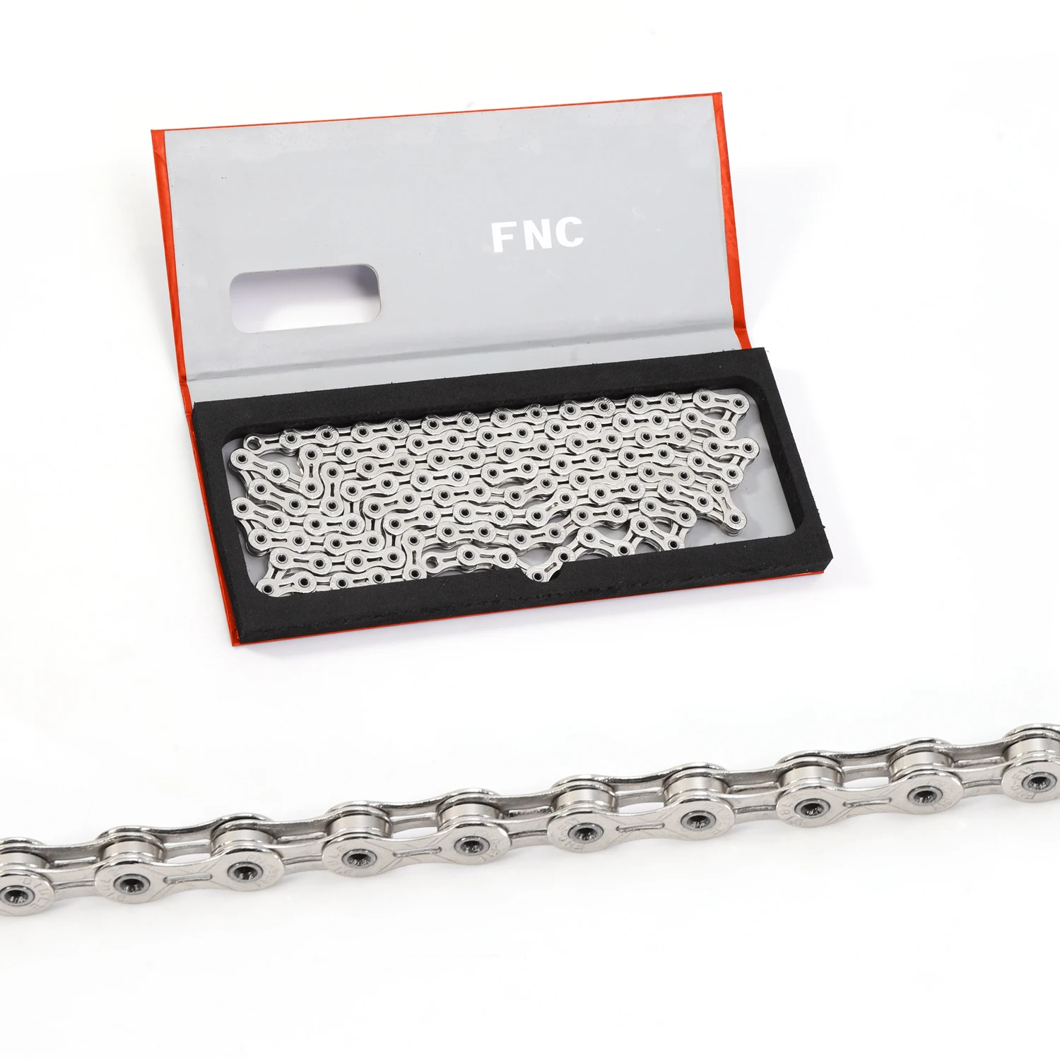 High quality  FNC 11  speed silver antirust stainless steel half hollow road mountain bike bicycle chain
