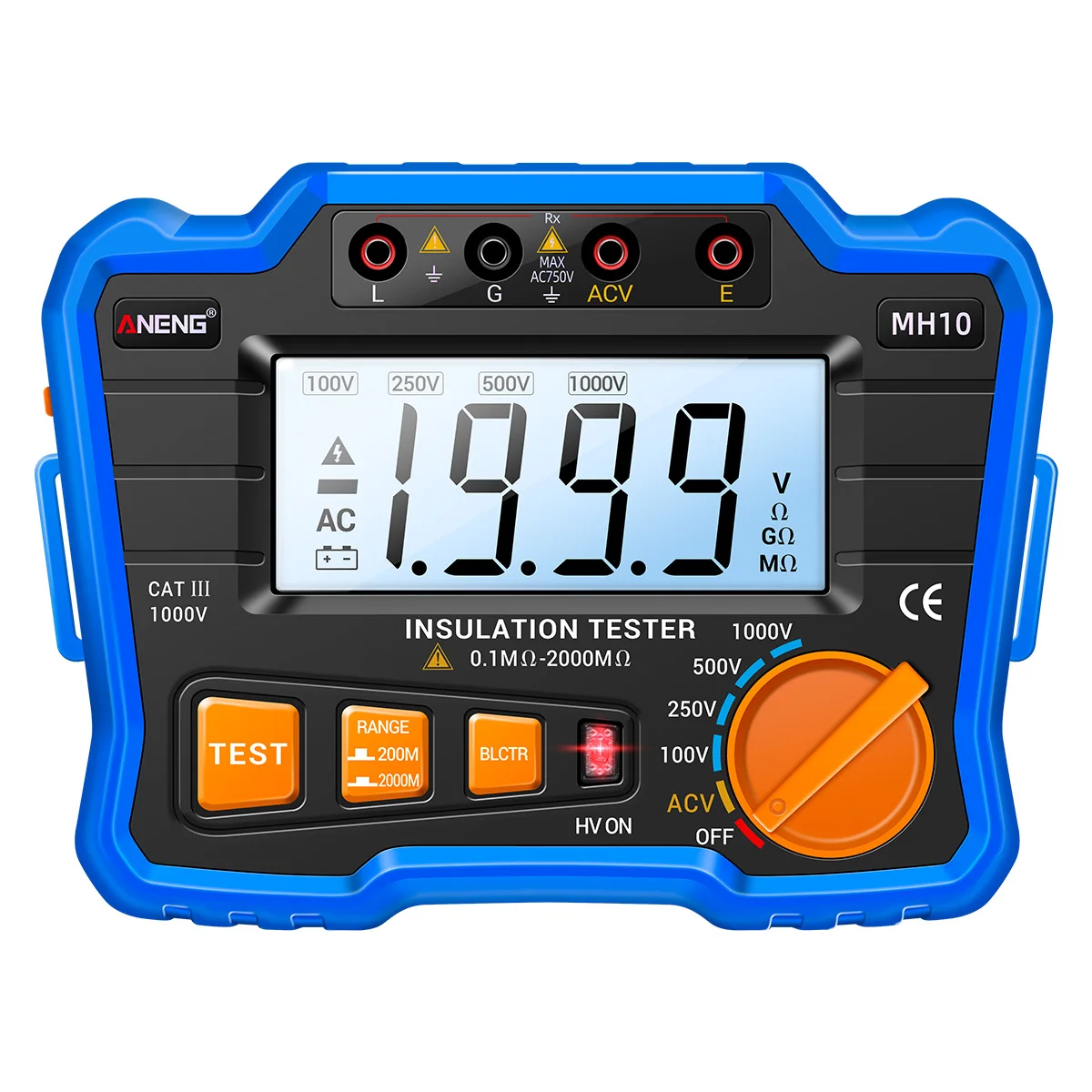 Цифровой тестер изоляции MH10 100-1000
