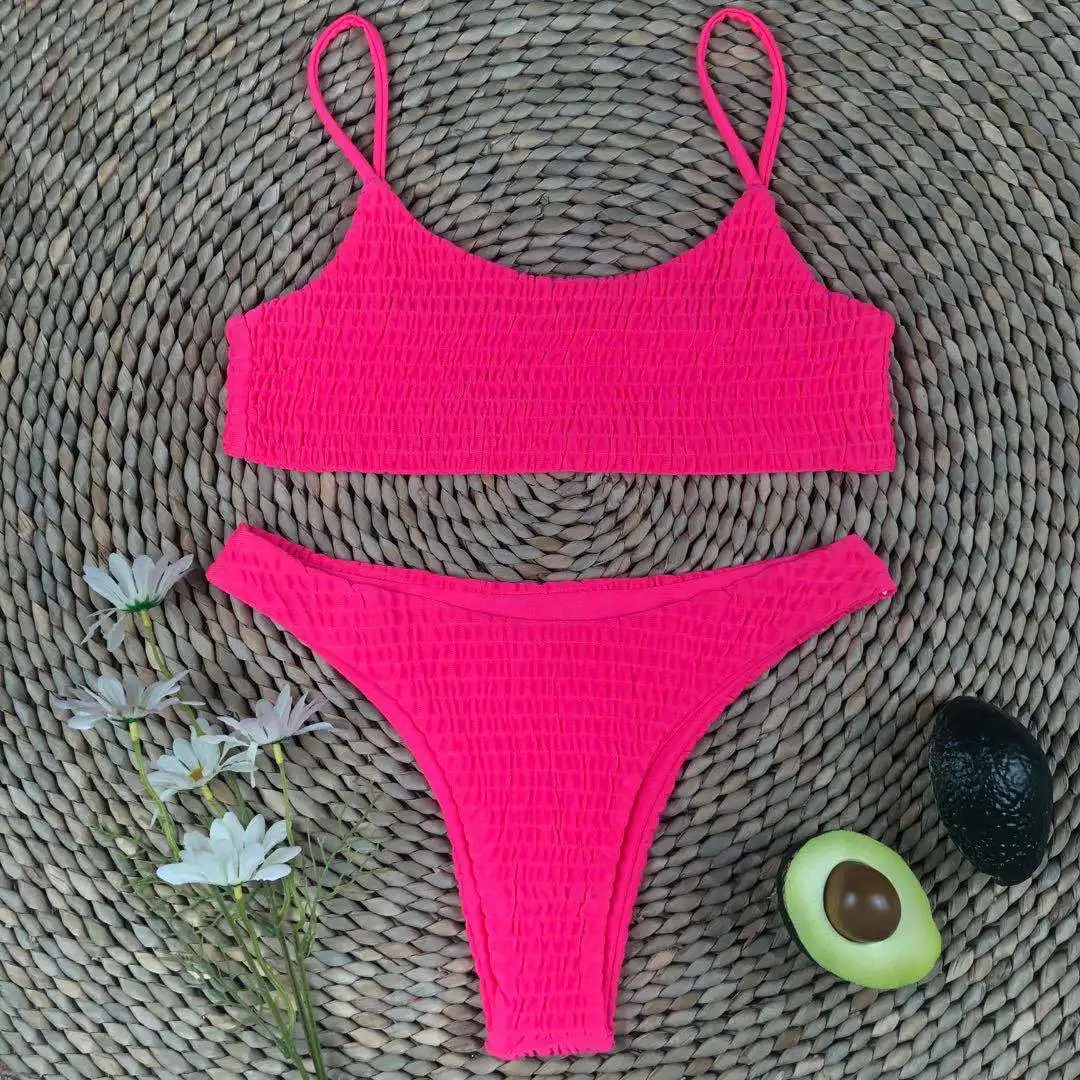 M03 Hot selling basic 16 color sexy bikini 2022 womens swim suits