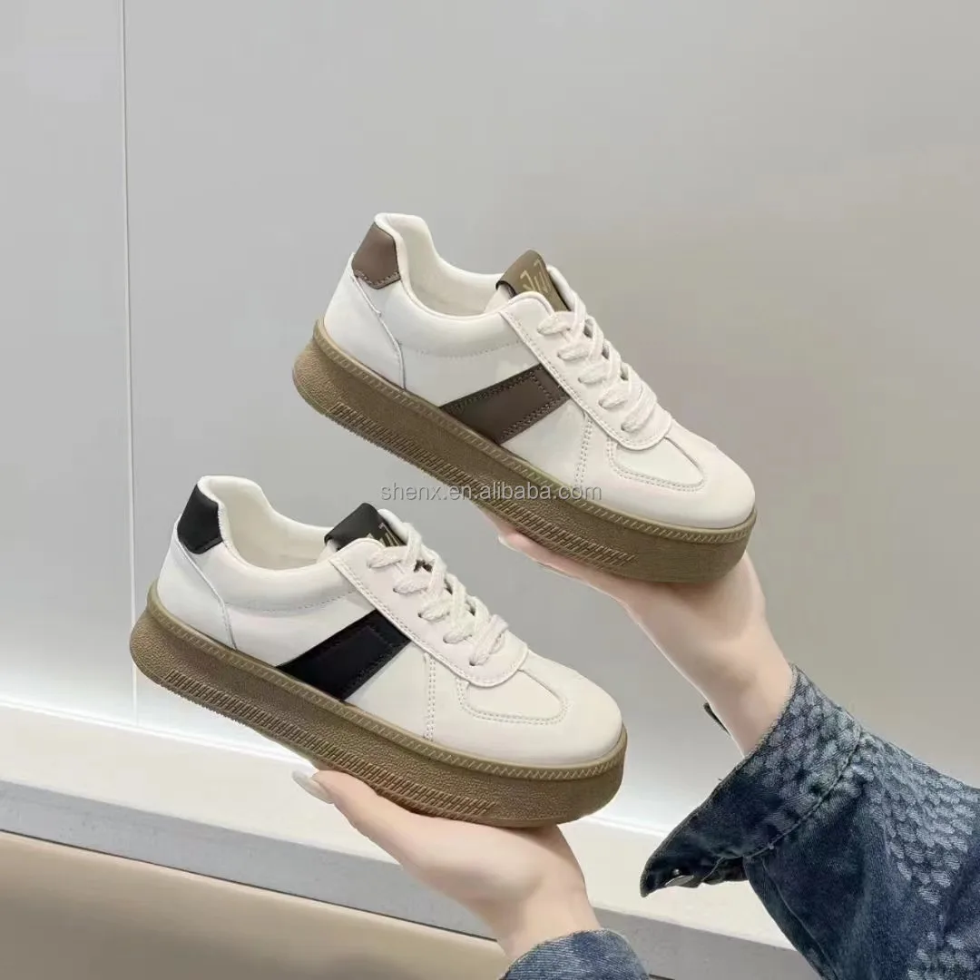 Sports Shoes,Thick Soled Casual Board Shoes,New Leather Versatile,High Rise Soft Soled Shoes