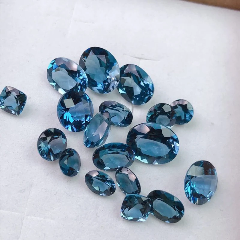 Fashion Natural Crystal London Blue Topaz 4 * 6/5 * 7/6 * 8/7 * 9/8 * 10mm