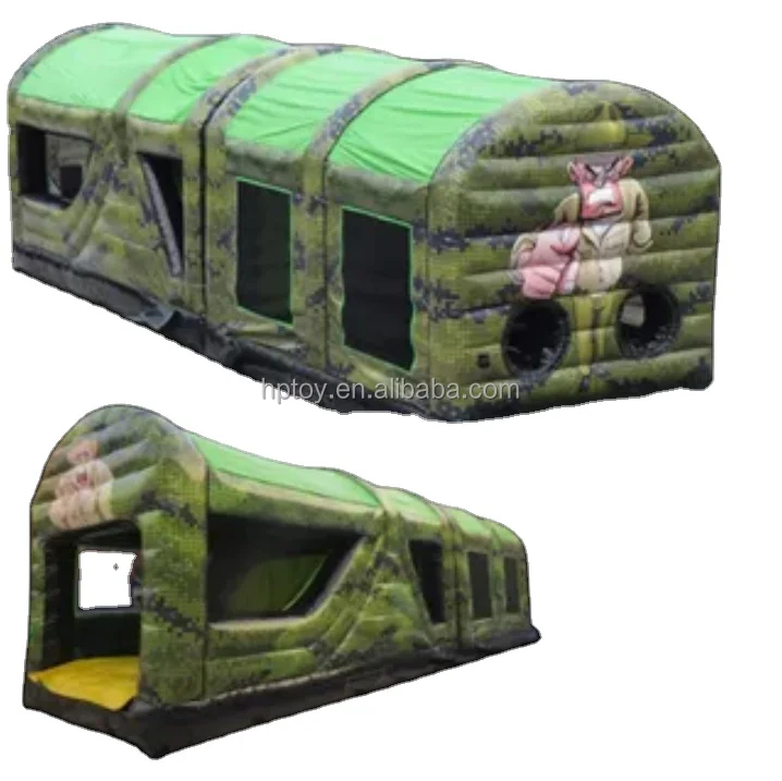 New inflatable obstacle camouflage inflatable obstacle giant boot camp inflatable obstacle course