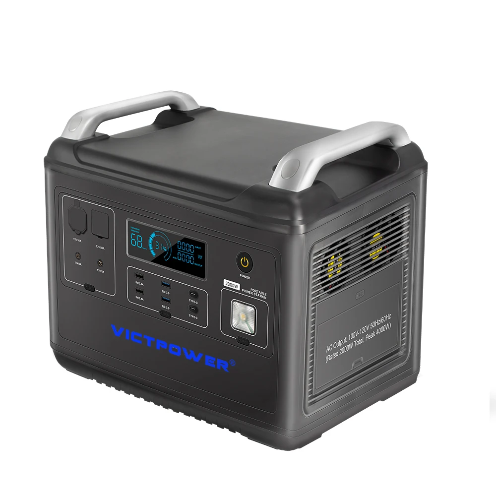 UPS Power Supply Portable Lithium Power Bank supplies LiFePO4 Battery Portable Solar Generator Portable Power Station 2000w