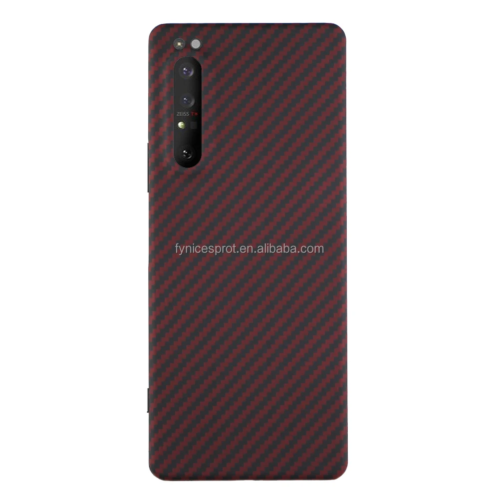 FY Sport Carbon Fiber Phone Case for Sony  5 III Red Aramid fiber 5II phone case