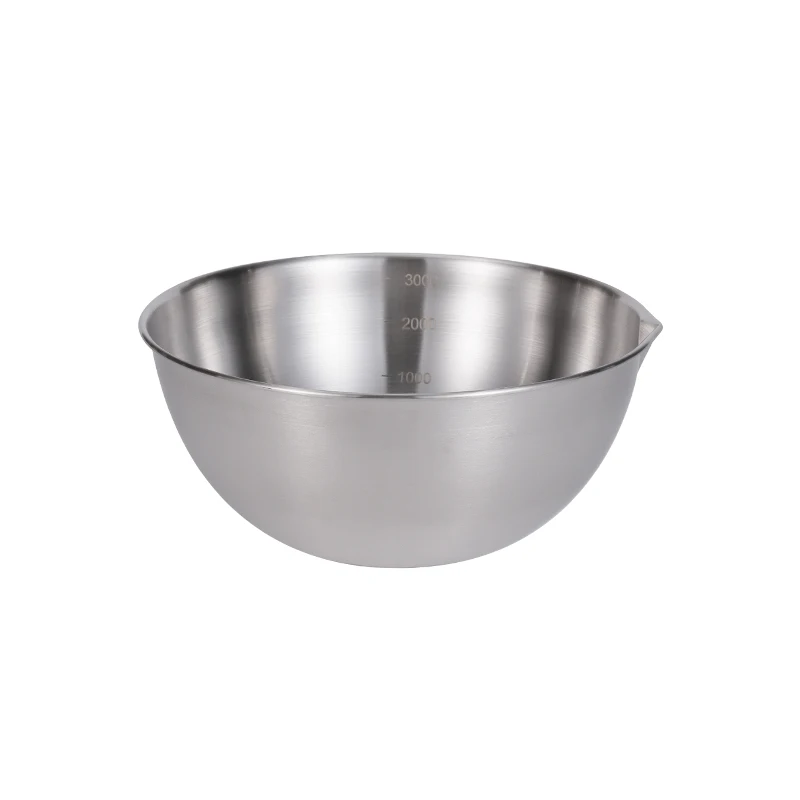 3pcs stainless steel 201custom 0.5mm color scale measuring kitchen tools fruit vegetable mixing bowls set