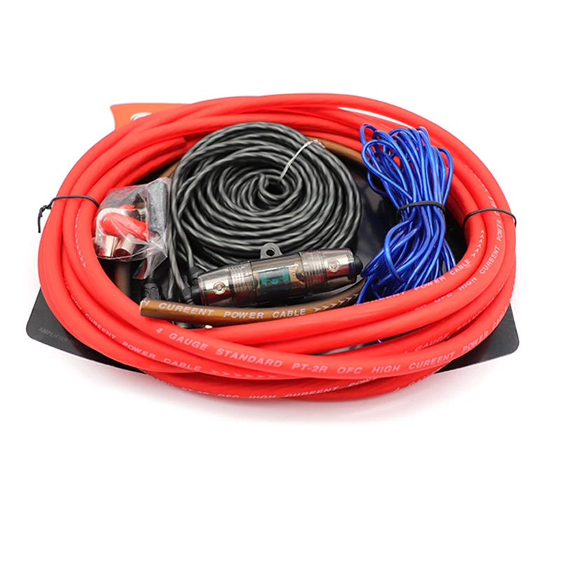 Wholesalers Audio Subwoofer Power Cable Hot 4ga Car Amplifier Wiring Kits