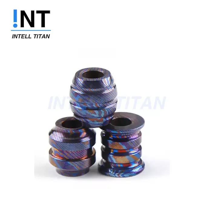 Paracord Bead mokuti timascus beads for men gift Titanium EDC Lanyard Bead