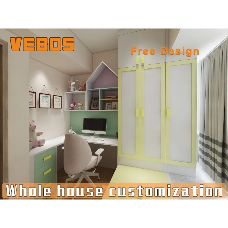 Бесплатный дизайн, Заводские полные Индивидуальные детские шкафы, детский гардероб и шкаф для хранения одежды, детские игрушки, детские шкафы