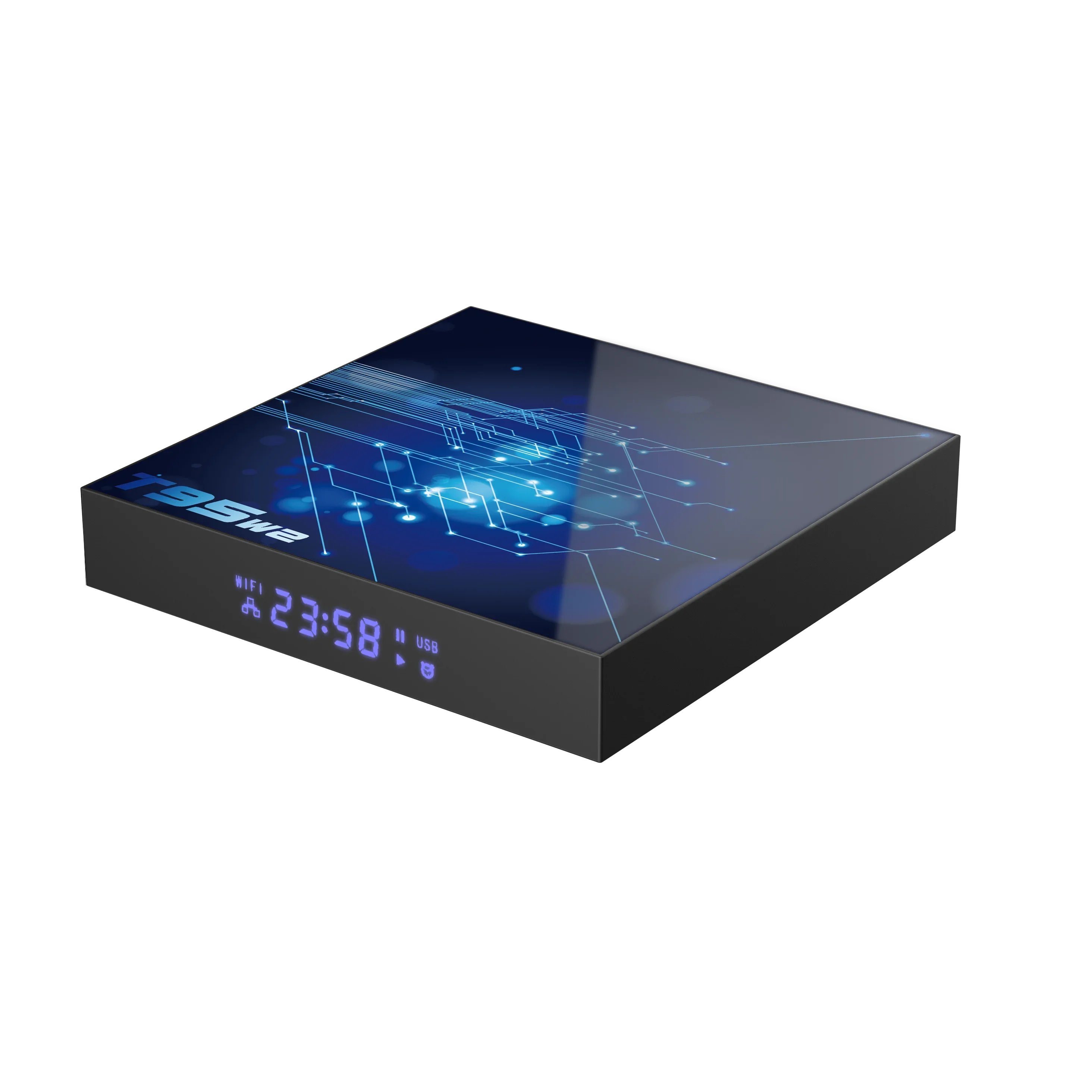 Smart 4K Set Top Box with glass sticker easy to customize Amlogic S905W2 Chips Dual WiFi TF Card Reader T95W2 Android Tv Box