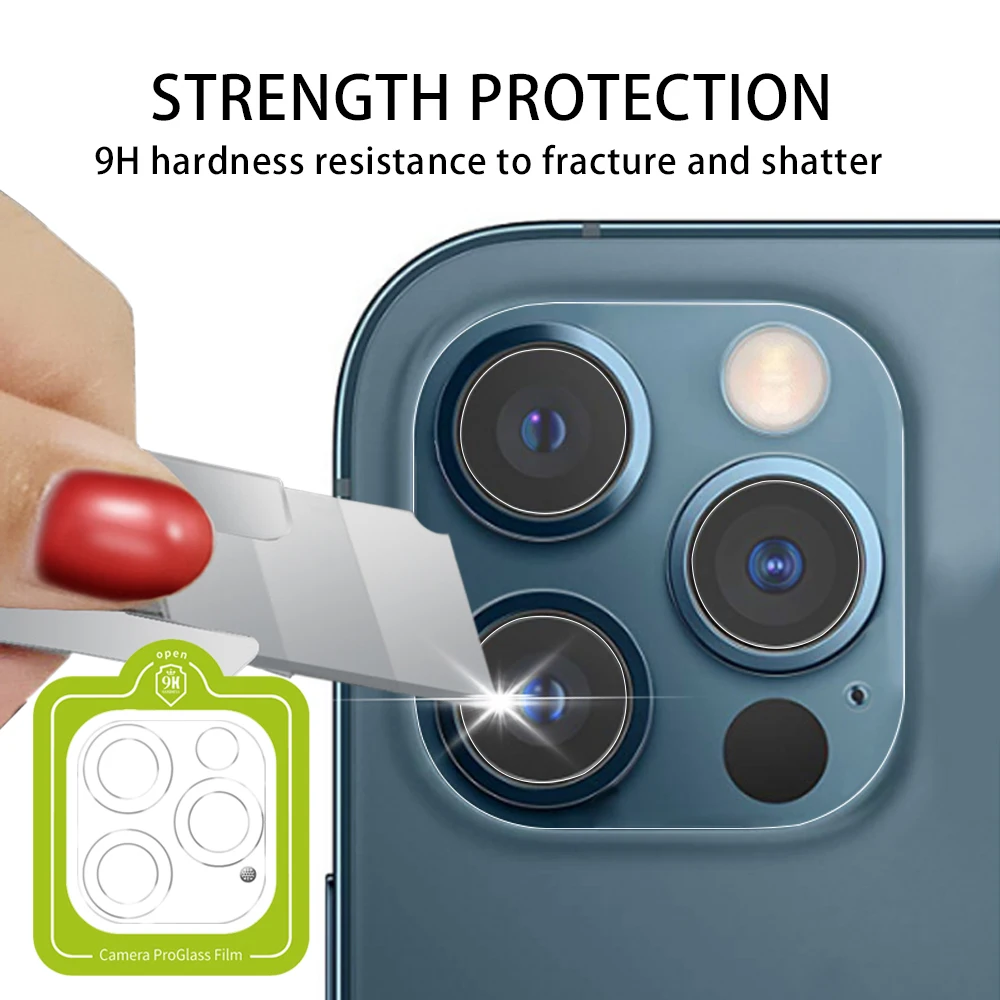 
Amazon Hot Sale For iPhone 11 12 Pro Max Full Cover TPU Screen Film+High Clear Phone Back Glass Camera Lens Protector 