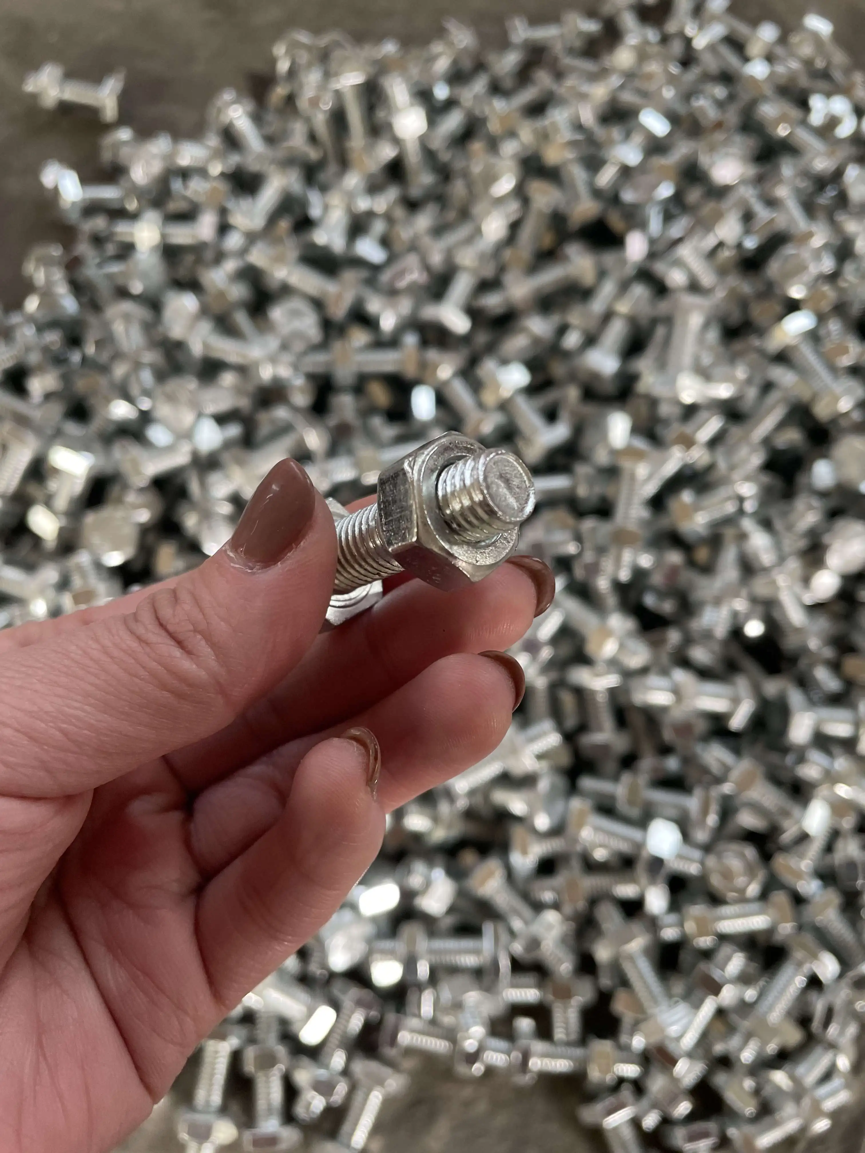 Grade 4.8/8.8 DIN933 High Strength Hot Dip Galvanized Hex Bolt And Nuts