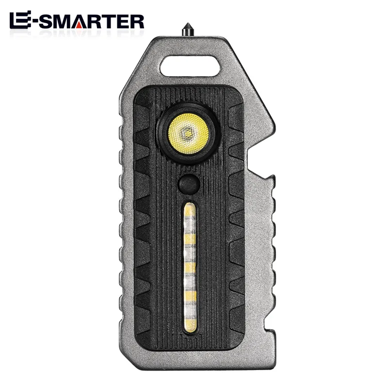 New Multifunction Aluminum Strong Magnetic COB Flashlights 5 Mode Bright Rechargeable Keychain Flashlights