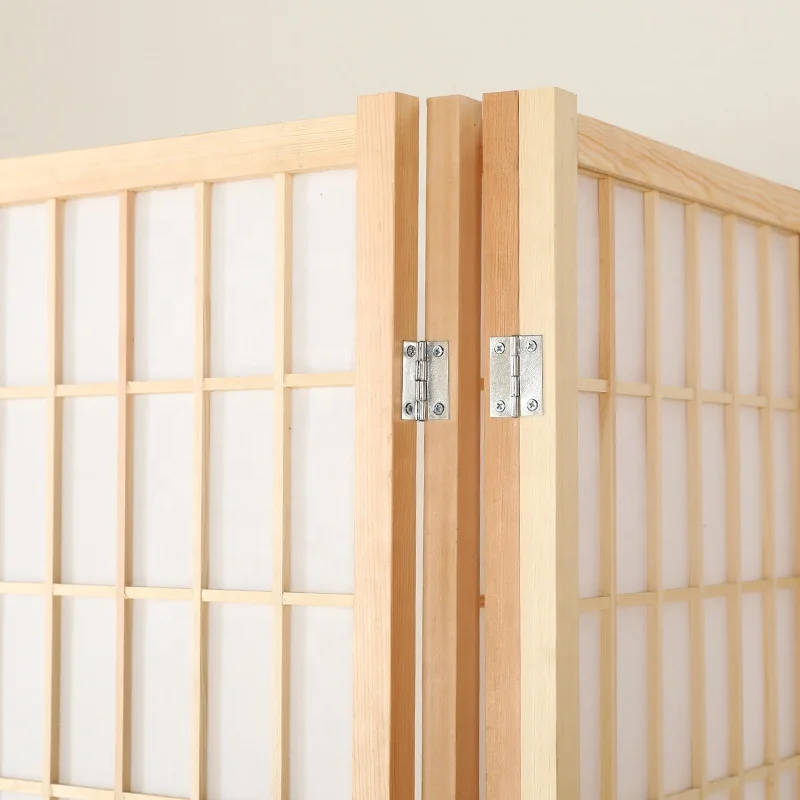 Wholesale 4 Panel Living Room Decorative Shoji Folding Screens Panel Portable Movable Japanese Painted Room Divider