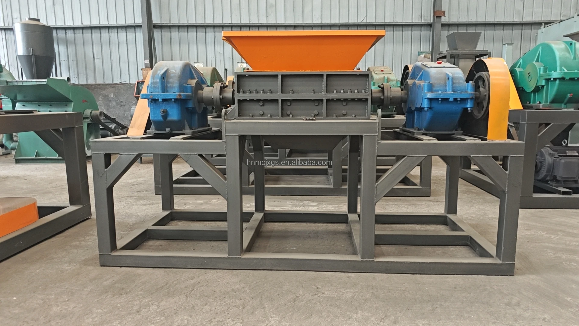 Top Feed Industrial Dual Shaft Shredder for Metal Aluminum Plastic Wood Shredding No.1 Selling